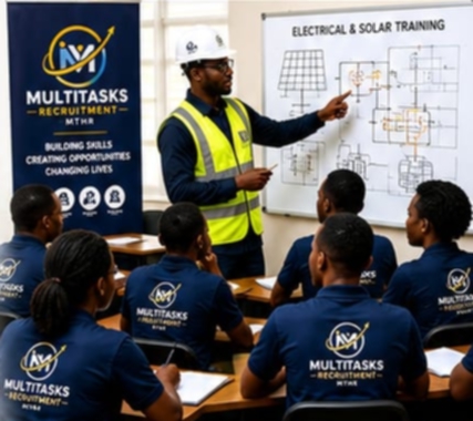 Solar panel training session